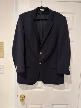 Joseph & Feiss Navy Sport Coat with Gold Buttons